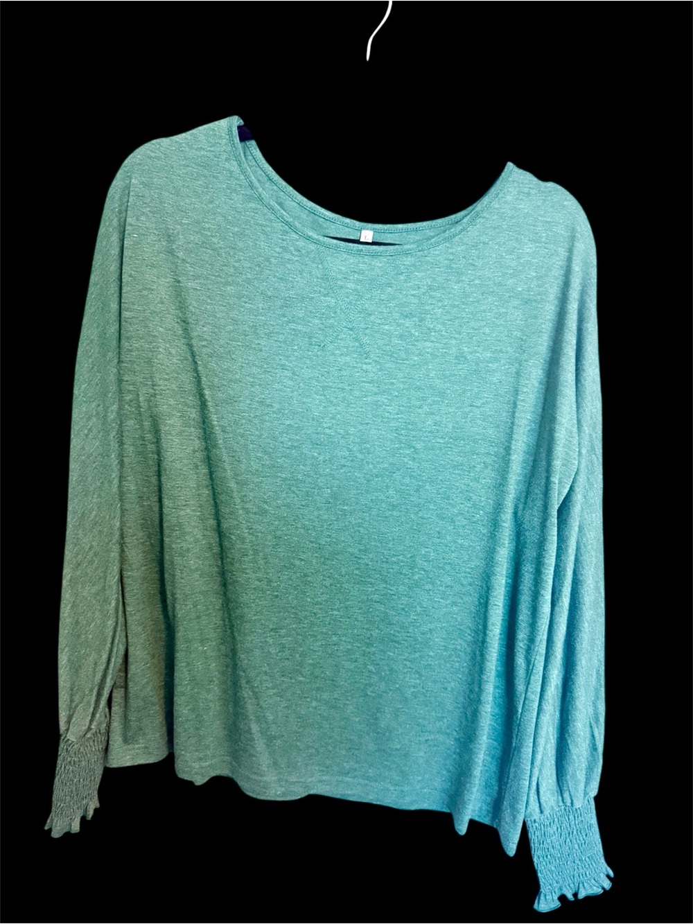 Women's Teal Long-Sleeve Lightweight Top Size Large